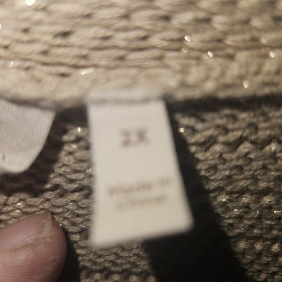 NWT -Soft Surroundings- Cozy Tan Knit Sweater Cardigan - Picture 4 of 9